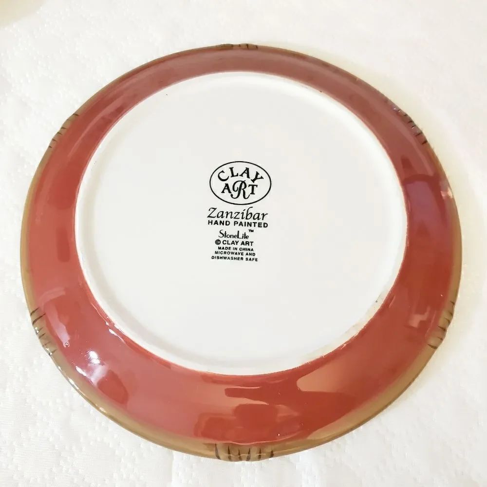 Clay Art Hand Painted Fall Print Platter - Picture 3 of 7